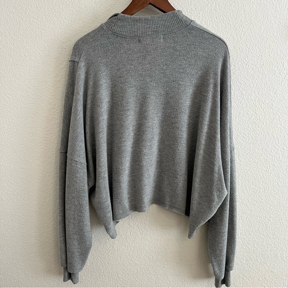 Project Social T Grey Cropped 1/4 Zip Pullover S - Picture 6 of 7